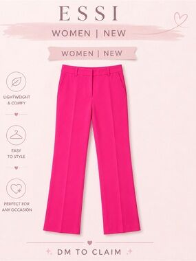 Talbots Bright Pink Straight-Leg Trousers